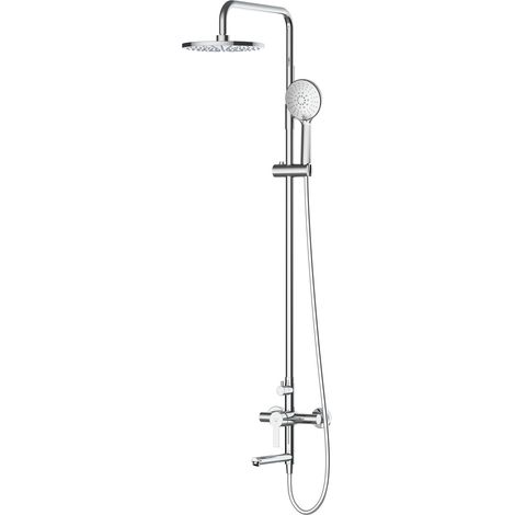 Avapax  Système de douche Mistella - Argent - Trifonctionnel - Acier inoxydable - Robinet de baignoire (1/2)