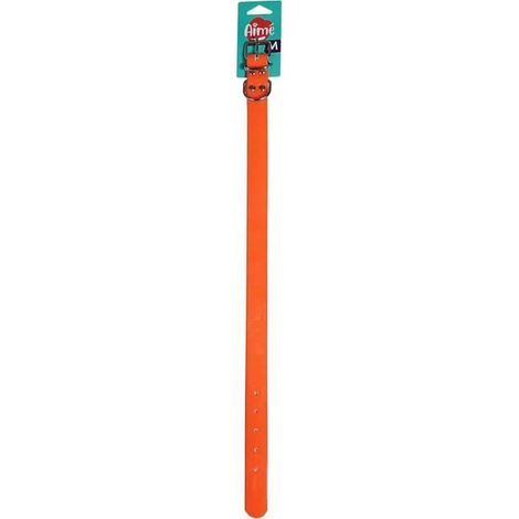 Dog collar - AIME - Fluo Hunt - Size M 52-57 cm - Fluorescent Orange PVC (1/4)