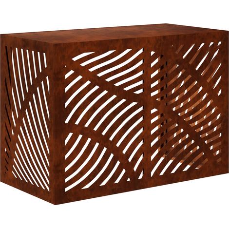 Air Conditioner Cover Rusty 100 x 50 x 70 cm Weathering Steel vidaXL