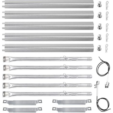 Brûleurs de 39,1 cm et plaques chauffantes de 39,4 cm pour gril Charbroil Performance II 5 et 4 brûleurs 463448021 463451022 463465022 pièces de rechange pour gril Char Broil remplacement (1/5)