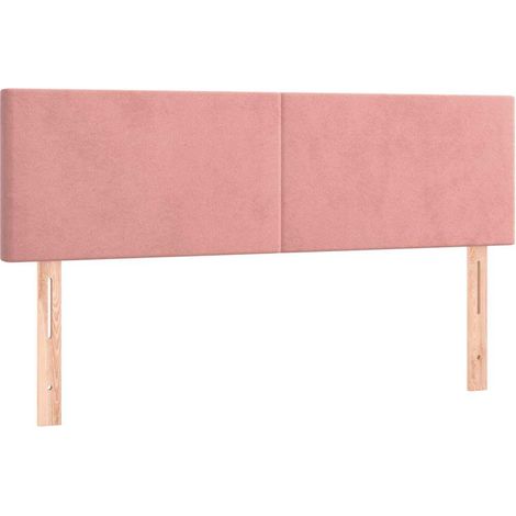 Cabeceros terciopelo rosa 144x5x78/88 cm vidaXL (1/5)