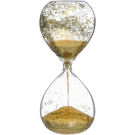 Deko-Sanduhr mit Glitter, 20 cm