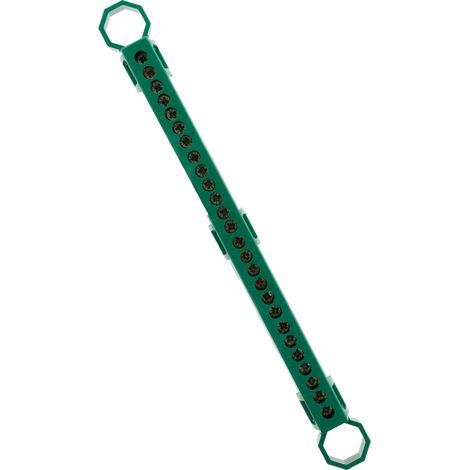 Bornier de terre 28 connexions - Vert - Thomson