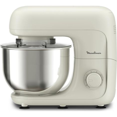 Moulinex – Robot pâtissier 800W 4.8L – 6 vitesses – Pour pâtes lourdes et légères – Accessoires inclus