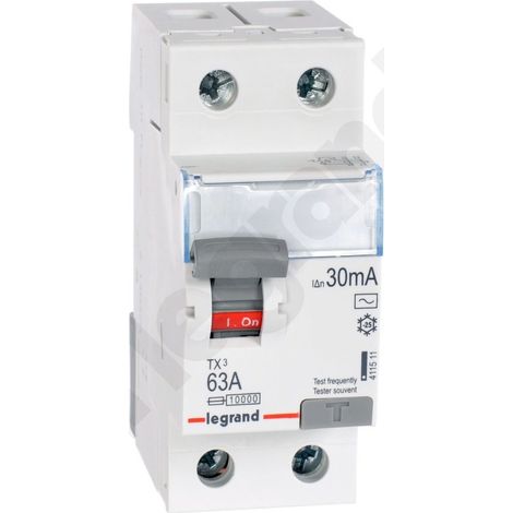 Interruptor diferencial 2P 63A 0.03A tipo AC P302 TX3 411511