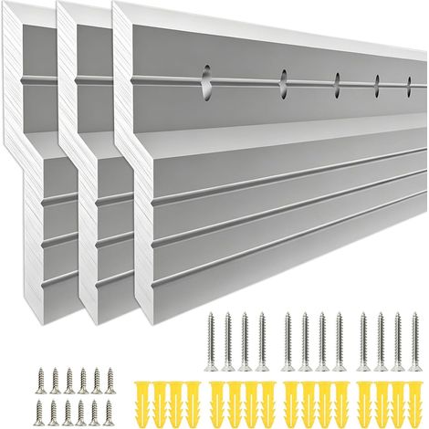 Supports Muraux French Cleat 76,5 cm, 3 PCS de Rails de Suspension (1/5)