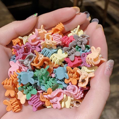 50 mini pinzas para el cabello, pinzas pequeñas para niñas, colores surtidos, para sujetar el flequillo y decorar el cabello. Herramientas de peinado para niñas.