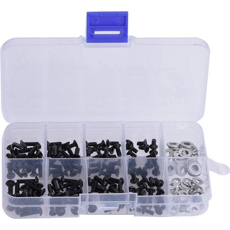 Lot visserie plate et ronde pour voiture RC HSP 1/10 - Coffret de 180 pièces (1/5)