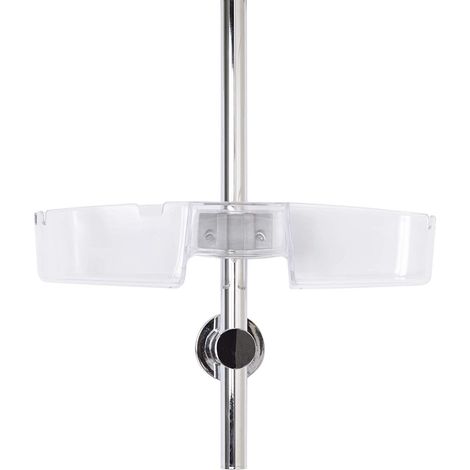 Croydex Plastic Shower Caddy, Riser Rail Shower Basket Storage Organiser (1/2)