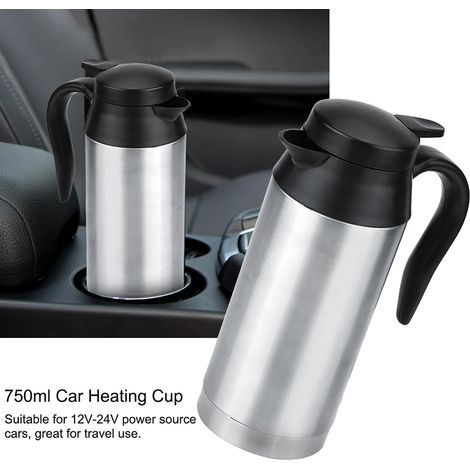 12V 750ml Tragbarer Heizbecher, Elektrischer Autobecher für Kaffee, Tee, Reisewasserkocher (1/5)
