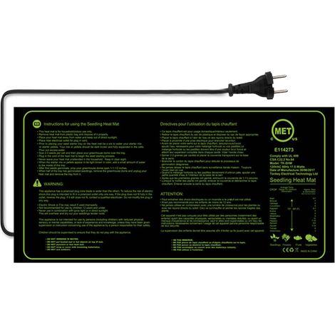 Tappetino riscaldante impermeabile per piante, serra per germinazione, accelera la germinazione dei semi, tappetino riscaldante per rettili e anfibi, 50 × 25 cm (1/5)