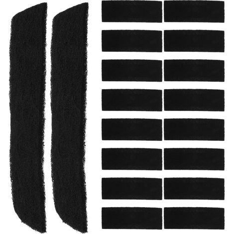 Deckenventilatorfilter, 20-teiliger schwarzer Kohlefaser-Luftfilter für Deckenventilatorflügel, geruchsabweisend, kompatibel, Staubschutz für Zuhause (1/5)