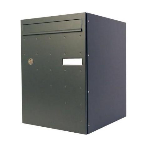 Renz – Boîte aux lettres et colis 1 porte – Acier revêtu blanc mat – Système de verrouillage 4 points – Volume optimisé pour 70 % des colis