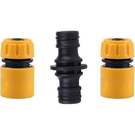 Kit de réparation de raccords pour tuyau d'arrosage : 2 raccords rapides en plastique pour tuyau d'arrosage de 1 à 2 pouces (cadeau). (1/5)