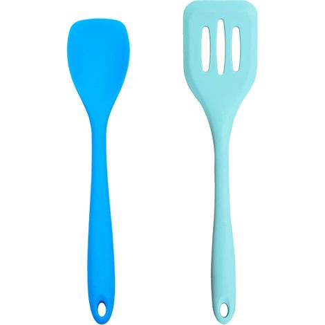 Ustensiles De Cuisine En Silicone - Outils Résistants À La Chaleur Pour Salade Et Égouttage - Set De 2 Pièces (1/5)