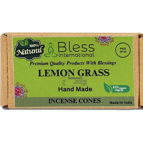Räucherkegel Lemon Gras Handmade Organic Lemon Grass Pack Of 10 Cones (1/5)