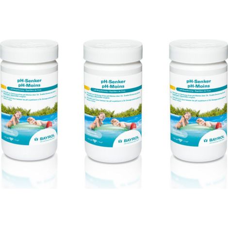 BAYROL SET 3 x Bayrol pH-Senker 1,5 kg