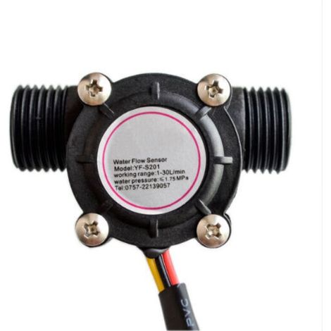YF-S201 1-30L / Min Compteur de débit/capteur de débit d'eau Contrôle du débit d'eau Commutateur de débit d'eau Compteur de débitmètre Compteur de débitmètre(G1/2)