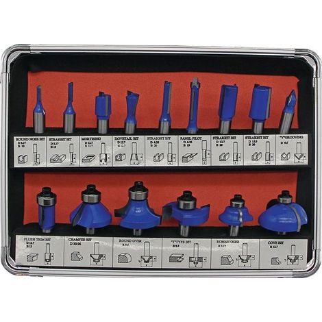 FISCH Cassette de défonceuse HM 973CT15A 15 pièces Ø tige 8 mm - 973CT15A (1/3)