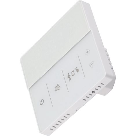 Intelligentes WLAN-Thermostat mit digitalem Touchscreen für Zuhause, Sprachsteuerung und Steuerung per Smartphone-App, 90 bis 240 V, weiß (1/5)