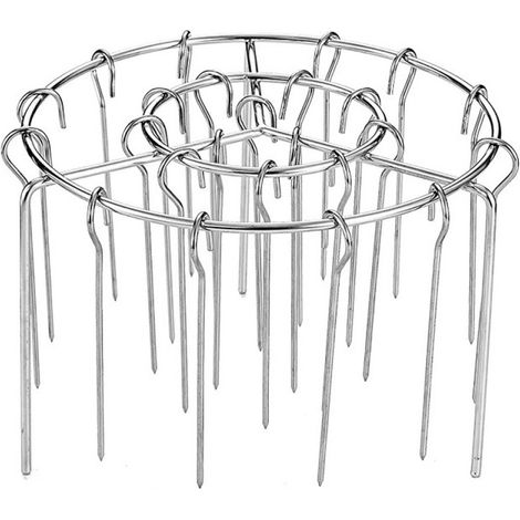 Accessoire Air Fryer, Set de Brochettes Barbecue en Acier Inoxydable, 24 Brochettes + Grille Ronde, Accessoires Compatibles Plat Air (1/5)
