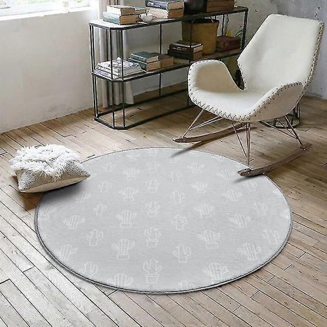 Tapis de bain rond 60x60cm antidérapant et doux pour salle de bain, chambre et salle de jeux (1/3)