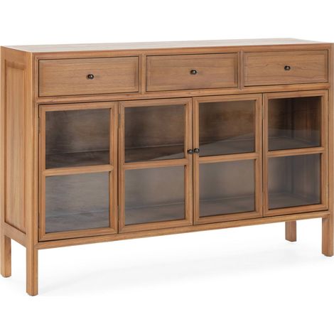 Élégant buffet en cèdre pour salon chic - Bois clair cèdre naturel raffiné (1/5)