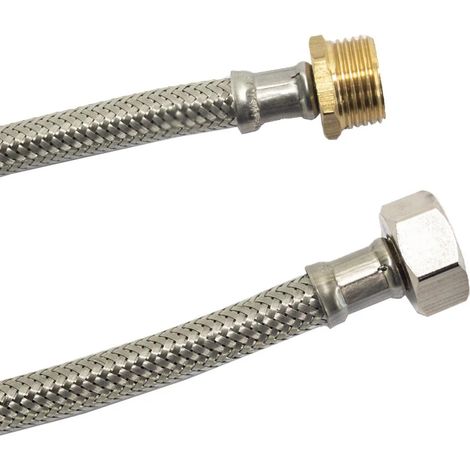 Flexible inox 1/2 pouce, 1500mm, eau potable, DN8, DVGW (1/3)