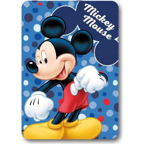 Manta polar de Mickey Mouse de 100x140 cm, ligera y agradable al tacto.