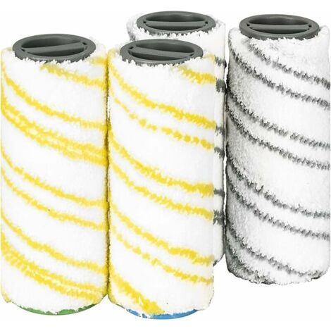 Rulli di ricambio per Karcher FC7 FC5 FC3D FC3 (2 pezzi grigi + 2 pezzi gialli)