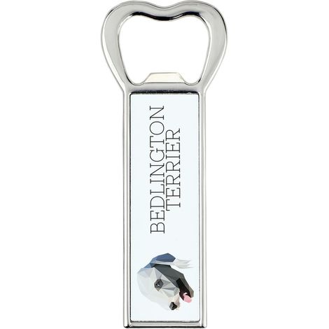 Apribottiglie con foto e dedica per la birra Art-Dog: Bedlington Terrier, Rothbury Terrier. (1/5)