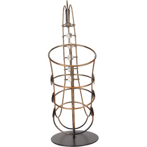 Porte-bouteille de vin en métal en forme de saxophone pour décoration intérieure de cuisine ou bar, idéal pour les amateurs de vin. (1/5)