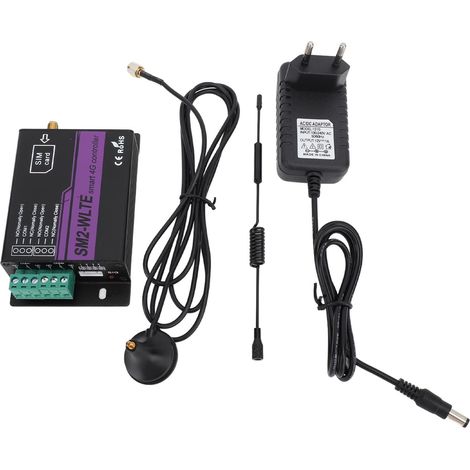 Contrôleur d'alarme SMS 4G SM2 WLTE EA 2 canaux avec application web, synchronisation température/humidité, alarme de coupure de courant par SMS, UE 100-240 V (1/5)