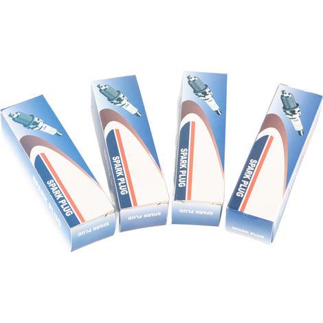 Quatre bougies d'allumage deux temps, adaptées aux scooters PW50, PW80, PW60, LT50, LT80 E6TC. (1/5)