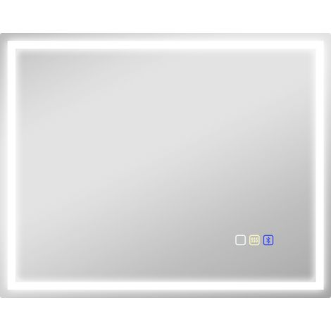 GagaMiroir de salle de bain antibuee avec LED reglable haut-parleur Bluetooth 80x100 cm (1/5)