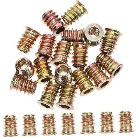 SOLUSTRE - 100 inserts filetés M6x15 en acier au carbone pour (1/5)