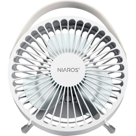 Mini ventilador sobremesa USB Tapri Ø14cm 5W Blanco (1/5)
