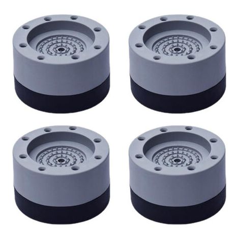 4 Pièces Patins Anti Vibration, Pieds en Caoutchouc pour Machine à Laver Coussinets Pied de Machine à Laver Tampon Anti-vibration, pour machine à laver et sèche-linge (augmentation de la haut (1/5)