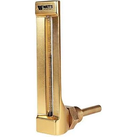 Thermomètre équerre - 0 à 120 °C - Longueur plongeur 63 mm - Watts