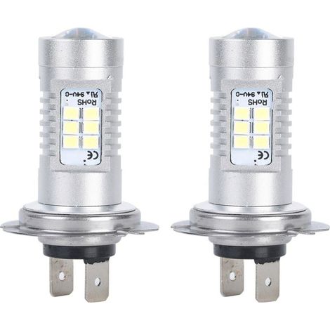 Lot de 2 ampoules LED H7 blanches pour feux de brouillard avant, 12 V, pour la conduite et les feux de jour. (1/5)