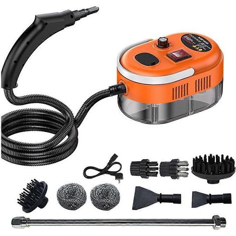 Tragbarer Hochdruck-Dampfreiniger, 1 Liter Fassungsvermögen, für Autos, 6 Geschwindigkeitsstufen, einstellbarer Druck und Temperatur, EU-Stecker C (1/5)