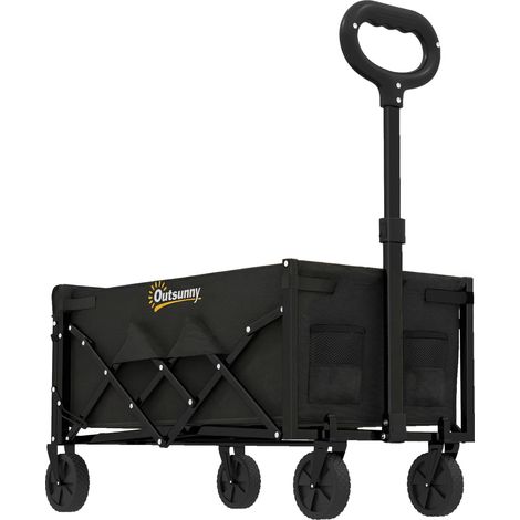 Klappbarer Gartenwagen mit Teleskopgriff, 60 Liter Fassungsvermögen