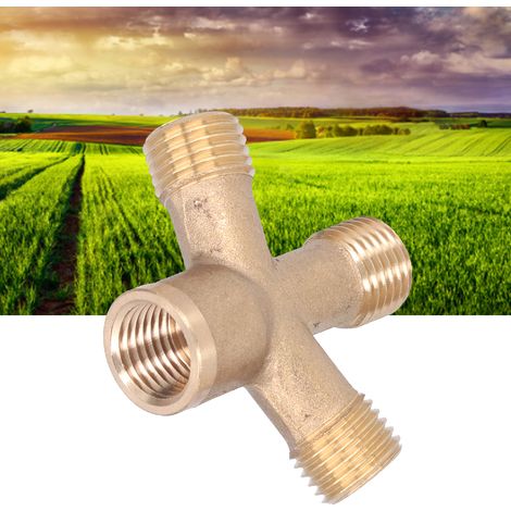 Copper Cross Wasserverteiler M14 4 Wege für die landwirtschaftliche Bewässerung (1/5)