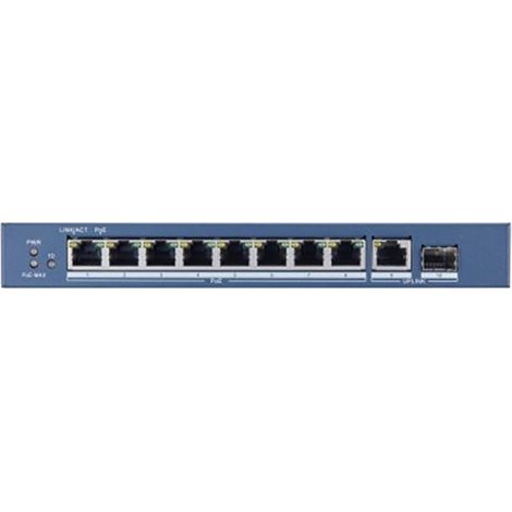 Hikvision DS-3E0510P-E switch di rete Non gestito Gigabit Ethernet (10/100/1000) Supporto Power over Ethernet (PoE) Blu