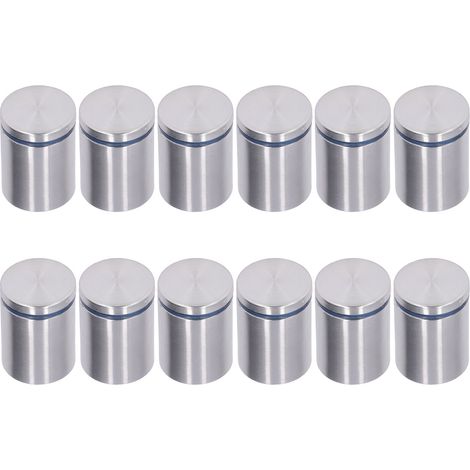Lot de 12 Vis Écarteurs en Acier Inoxydable pour Fixation d'Enseignes Murales 38x50mm, Idéal pour Supermarché et Chambre (1/5)