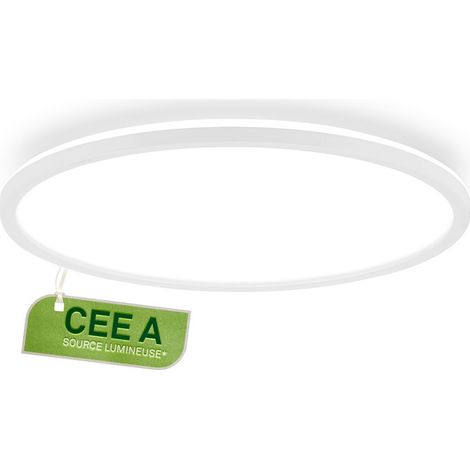 Briloner Tava A Lampe de plafond à LED, CEE A source lumineuse avec 14W à 3000lm, plat, lumière indirecte, lampe de salon, cuisine, panneau LED, 42x3 cm, blanc (1/5)