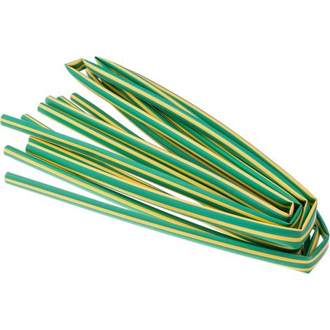 Gaine thermorétractable RS PRO, Dia. 9.5mm Vert rétreint 2:1, 1.2m ( Prix pour Paquet de 5 )