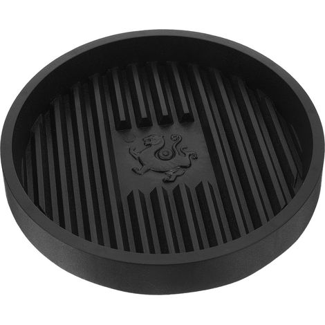 Support Noir en Plastique pour Ventouse de Toilette Bac Égouttoir Rond, Lavable et Adapté aux Petites Salles de Bain et Espaces Utilitaires (1/5)