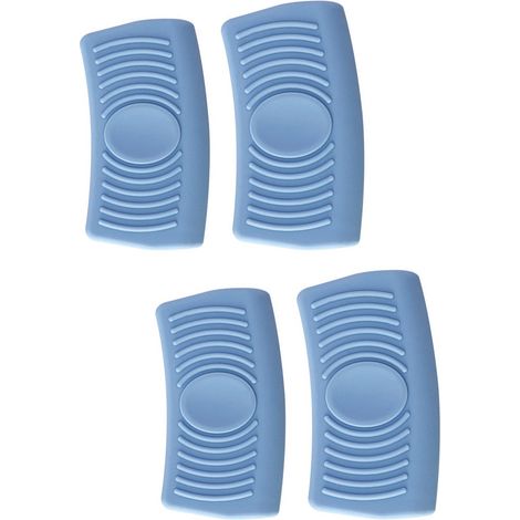 Poignée de maintien en silicone isolante thermique pour woks, poêles, plaques de cuisson, sauteuses et assiettes en fonte (1/5)