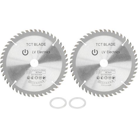 x 15 cm (6 Zoll) Hartmetall-Kreissägeblätter für Holz, 48 Zähne (1/5)